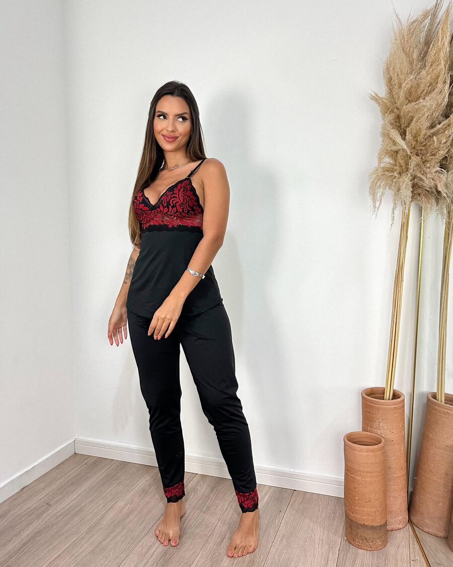 Pijama Lorem - Malha Fria com Elastano