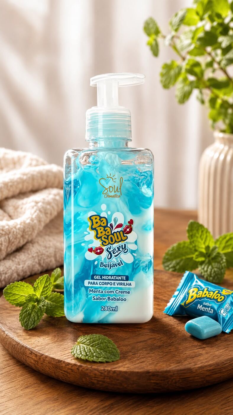 Gel Beijável e Hidratante Babaloo de Menta 280ml